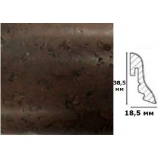 Плинтус Ibercork пробковый шпон тёмный 18.5х38.5х2400 мм